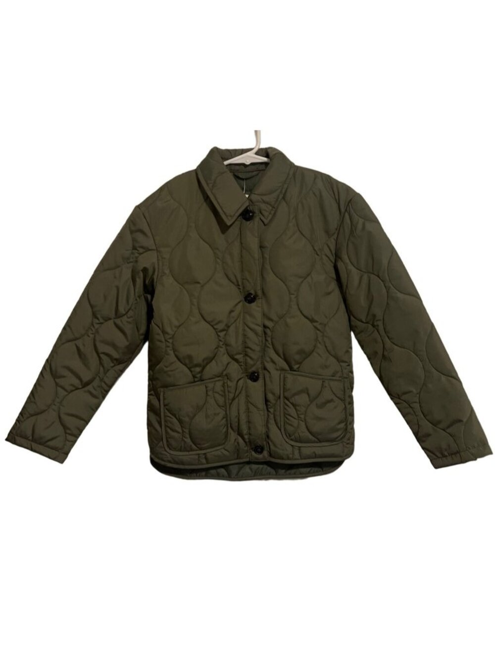 Old Navy Girls Outdoors Quilted Green Jacket Size Large (10/12)